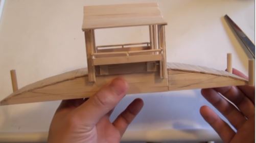 cách làm cây cầu tre bằng que kem gỗ