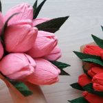 Hướng dẫn làm hoa tulip bằng giấy nhún có kẹo