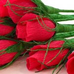 Hướng dẫn làm bó hoa hồng bằng giấy nhún