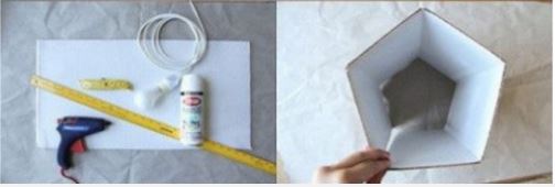 cách làm đèn chụp treo nhà bằng giấy