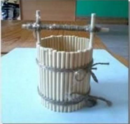 cách làm gáo múc nước bằng tăm tre