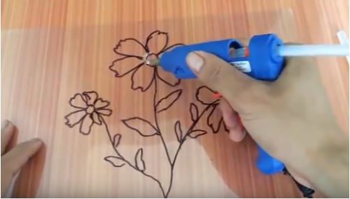 cách làm giỏ hoa bằng keo nến