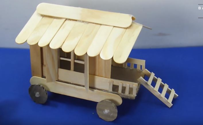 Cách làm mô hình cối xay gió bằng que kem gỗ handmade 